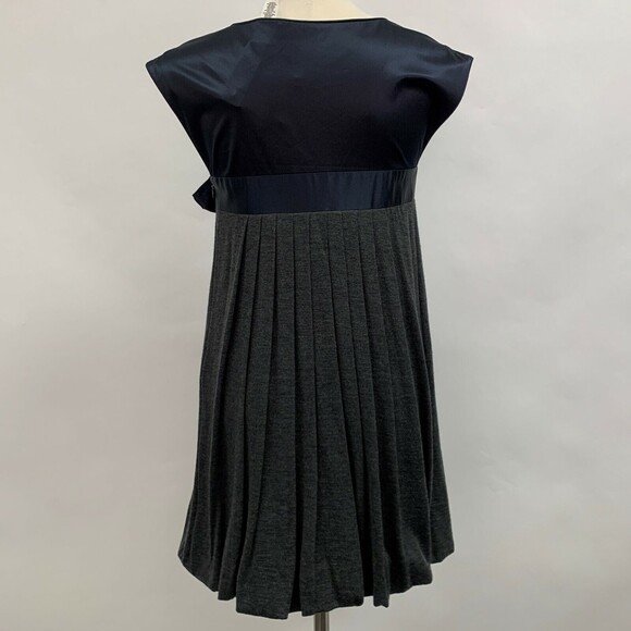 Laundry by Design Women's Dress Size 4 Gray Blue Bubble NWT Silk Wool Blend $275 - Picture 4 of 10